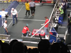 Team 456 setting up robot for match